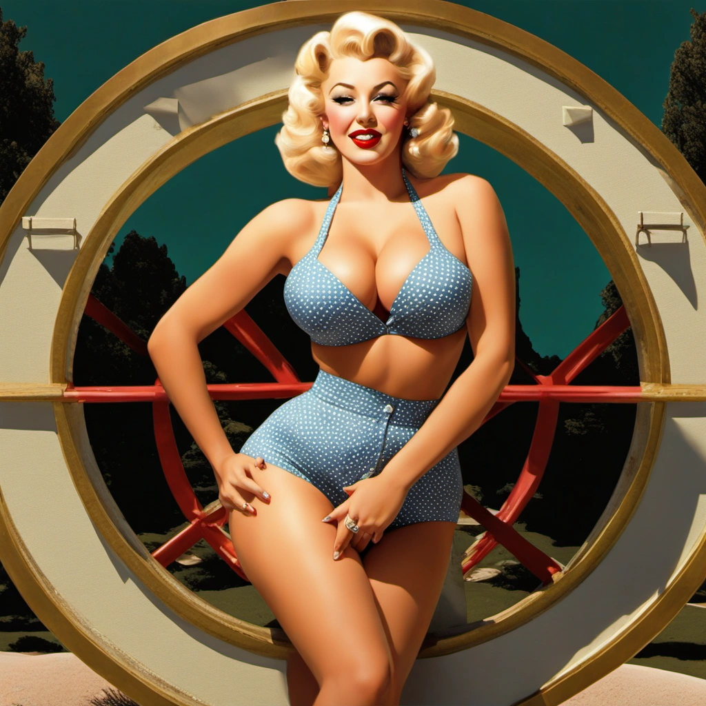 1950s pin up, -ID:4exf9xkufrkuy8 by @americachavez - Sexy.AI